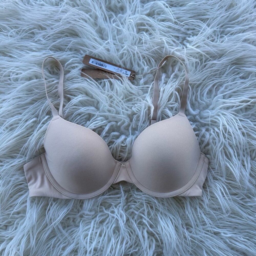 SKIMS Beige Light Padded T-Shirt Bra
